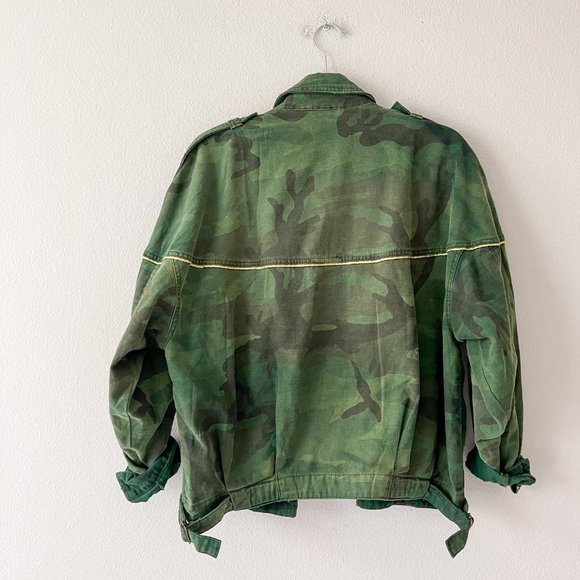 ❤️SOLD❤️Free People Slouchy Military Green Camo - Picture 5 of 12